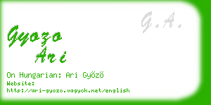 gyozo ari business card
